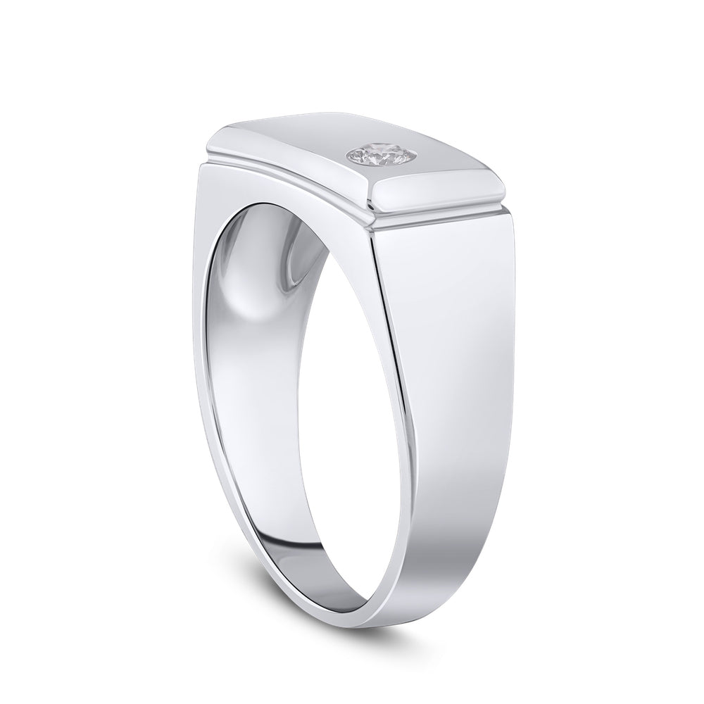 Men Silver Diamond Ring
