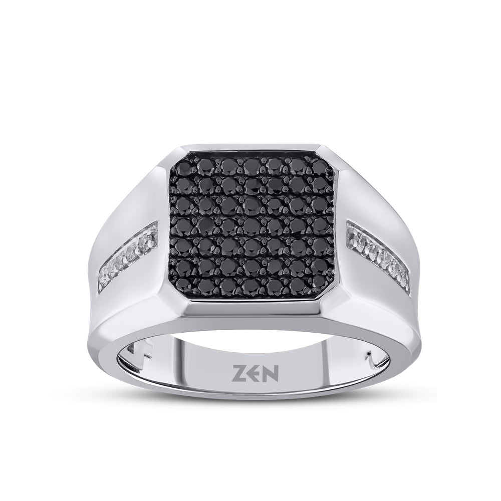 Men Silver Diamond Ring