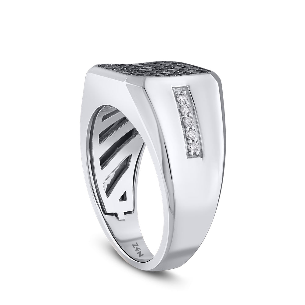 Men Silver Diamond Ring