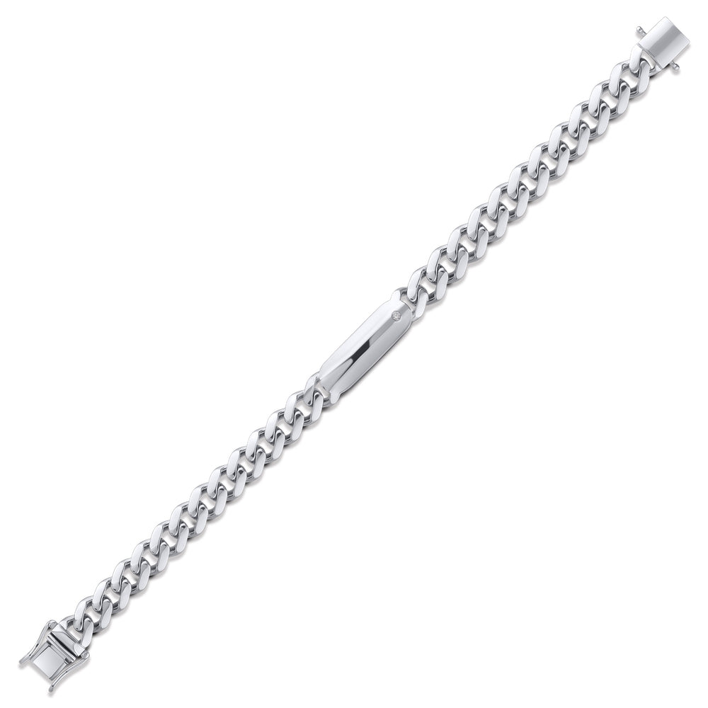 Silver Men Diamond Bracelet