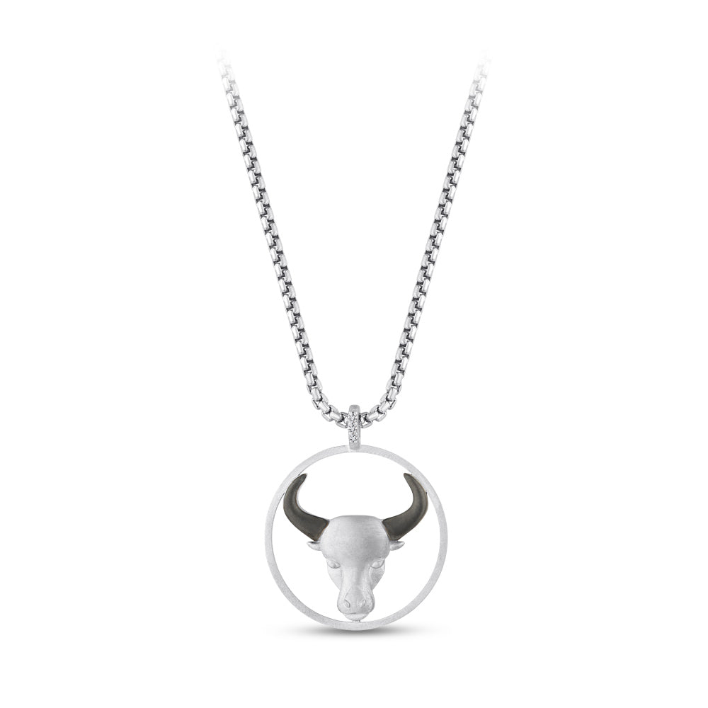 Silver Taurus Necklace