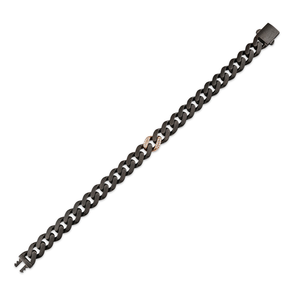 Men Silver Diamond Bracelet