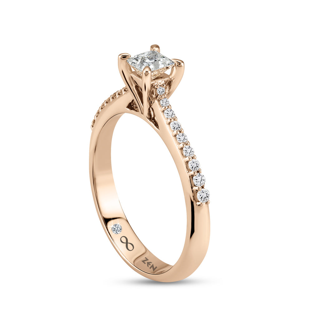 Sidestone Diamond Engagement Ring