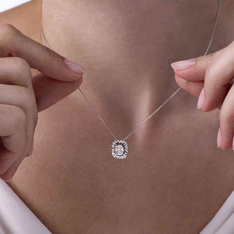 Baguette Diamond Necklace