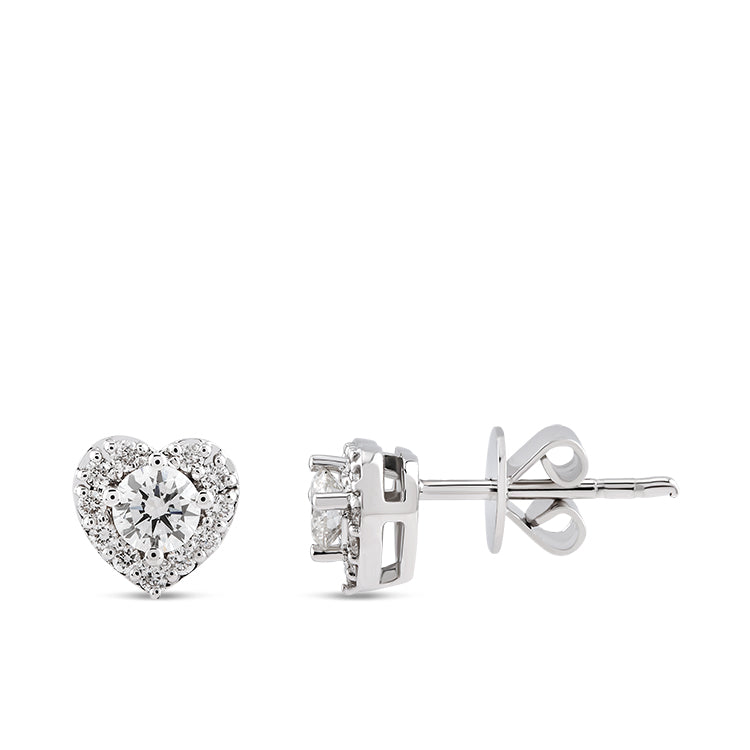 Heart Diamond Earrings
