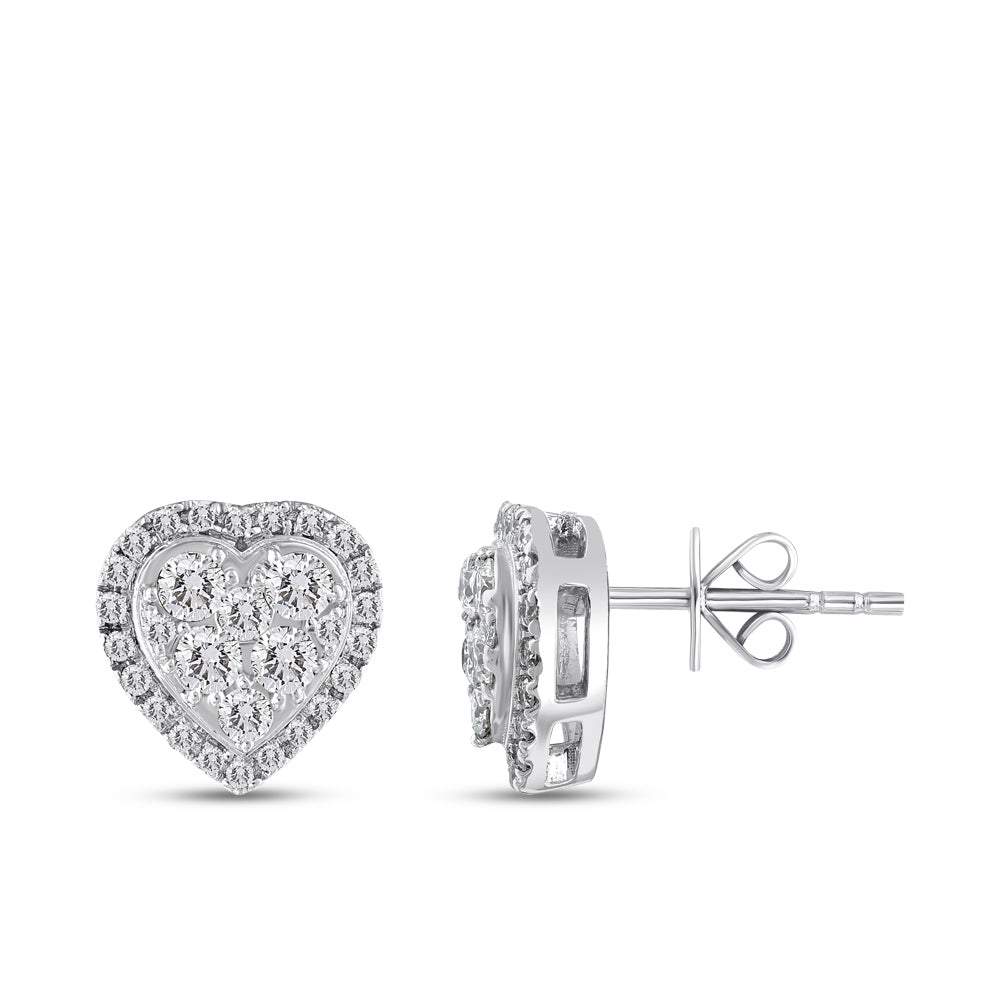 Heart Diamond Earrings