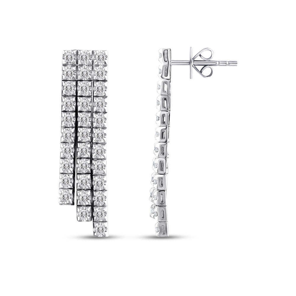 Diamond Tennis Earrings