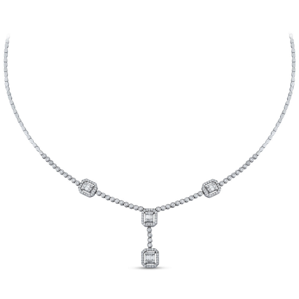 Baguette Diamond Necklace