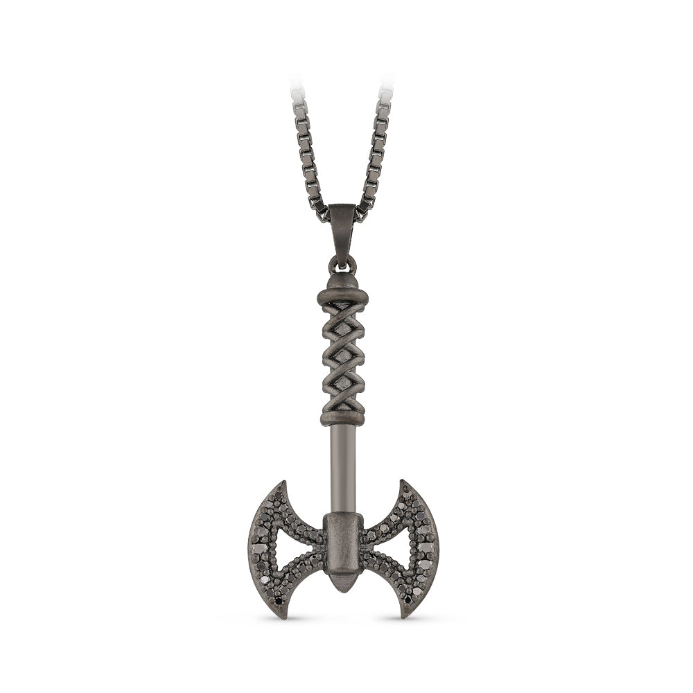 Men Silver Diamond Necklace