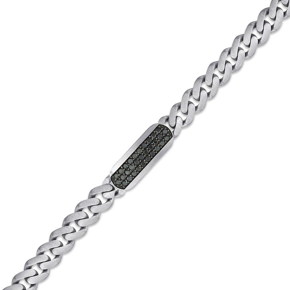 Silver Men Diamond Bracelet