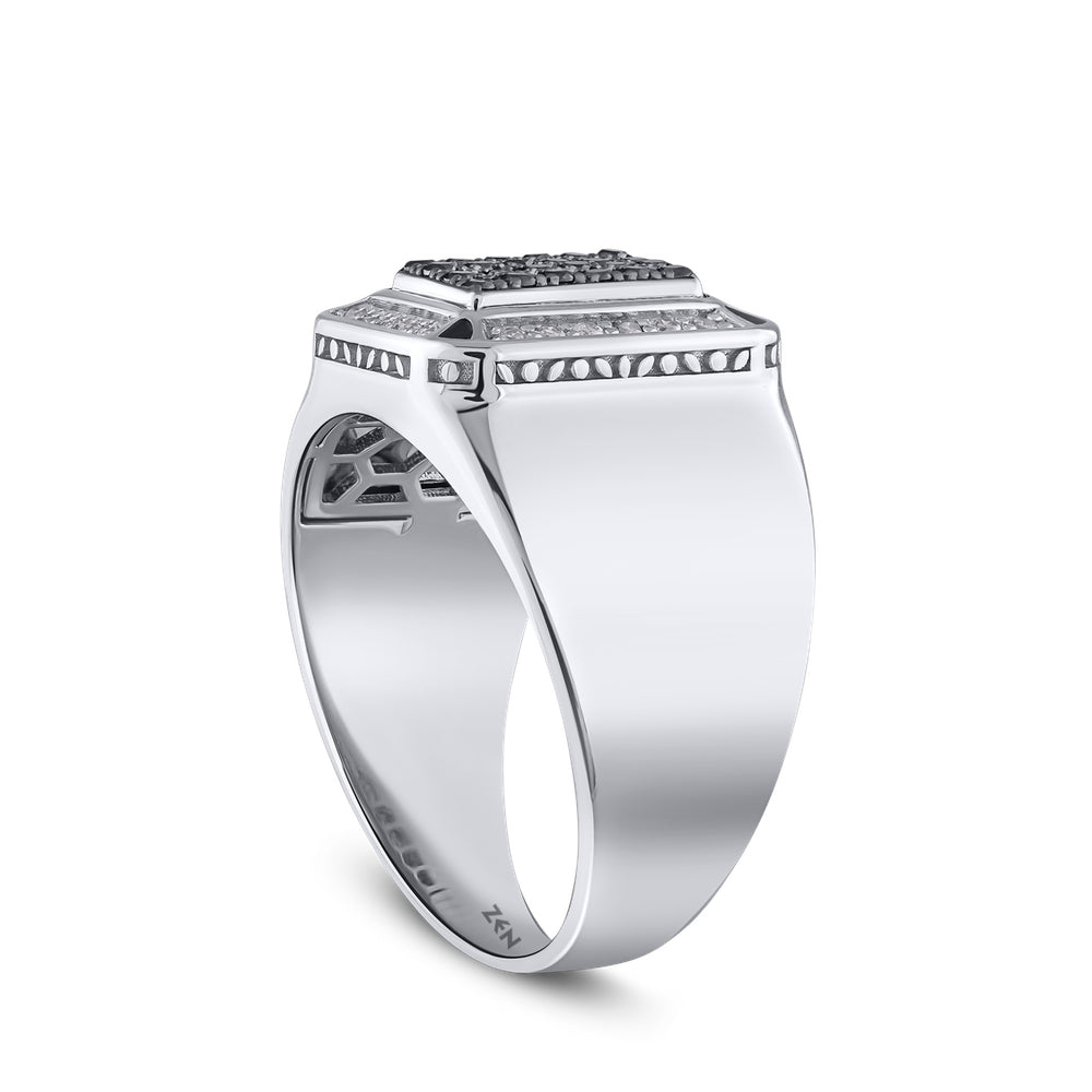 Men Silver Diamond Ring