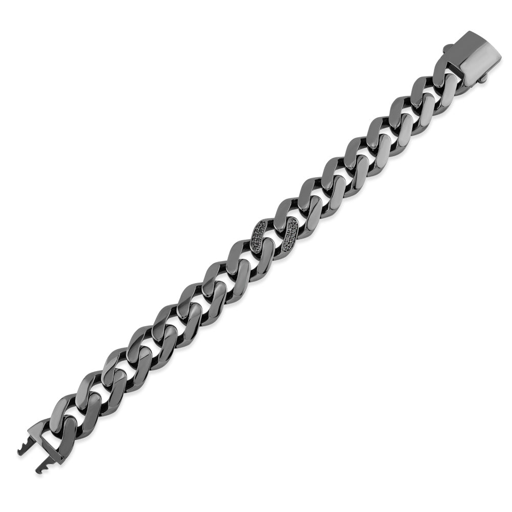 Silver Men Diamond Bracelet