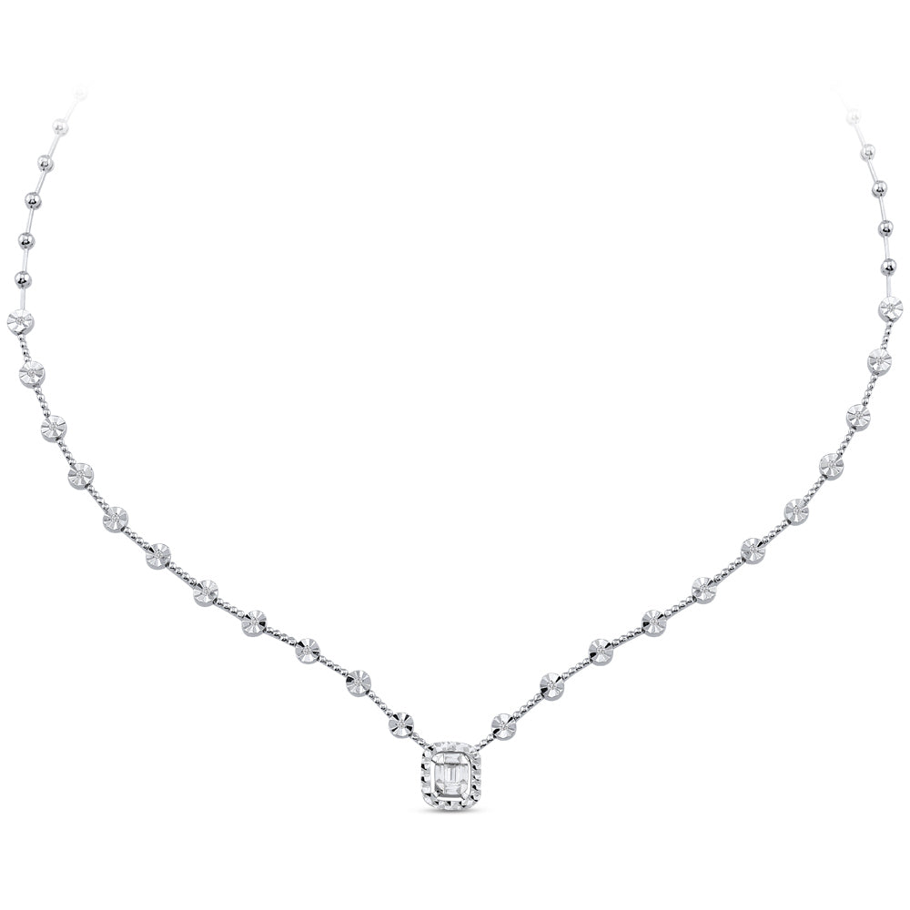 Baguette Diamond Necklace