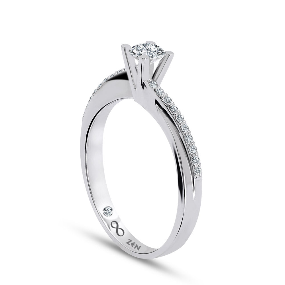 Sidestone Diamond Engagement Ring