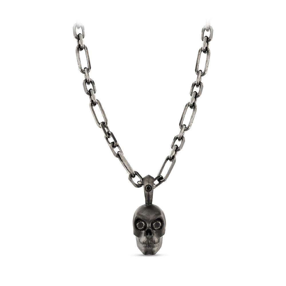 Men Silver Diamond Necklace