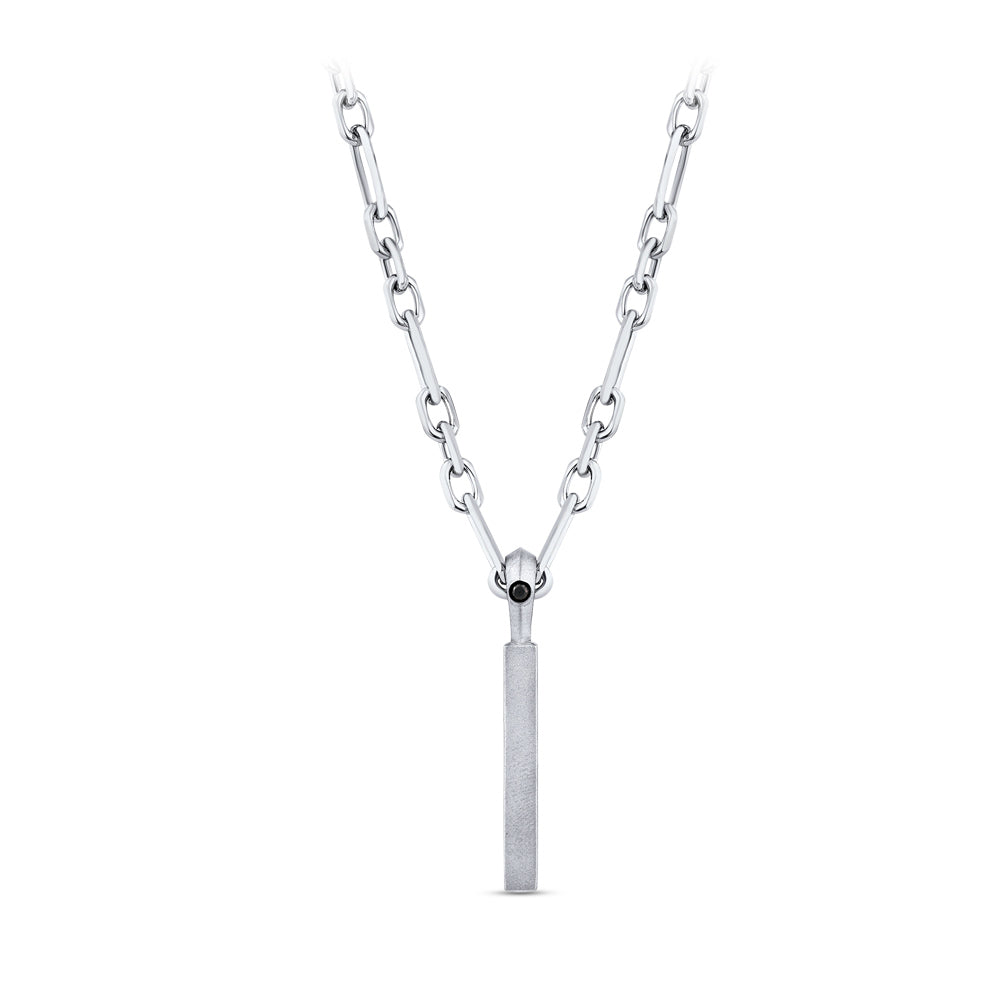 Men Silver Diamond Necklace