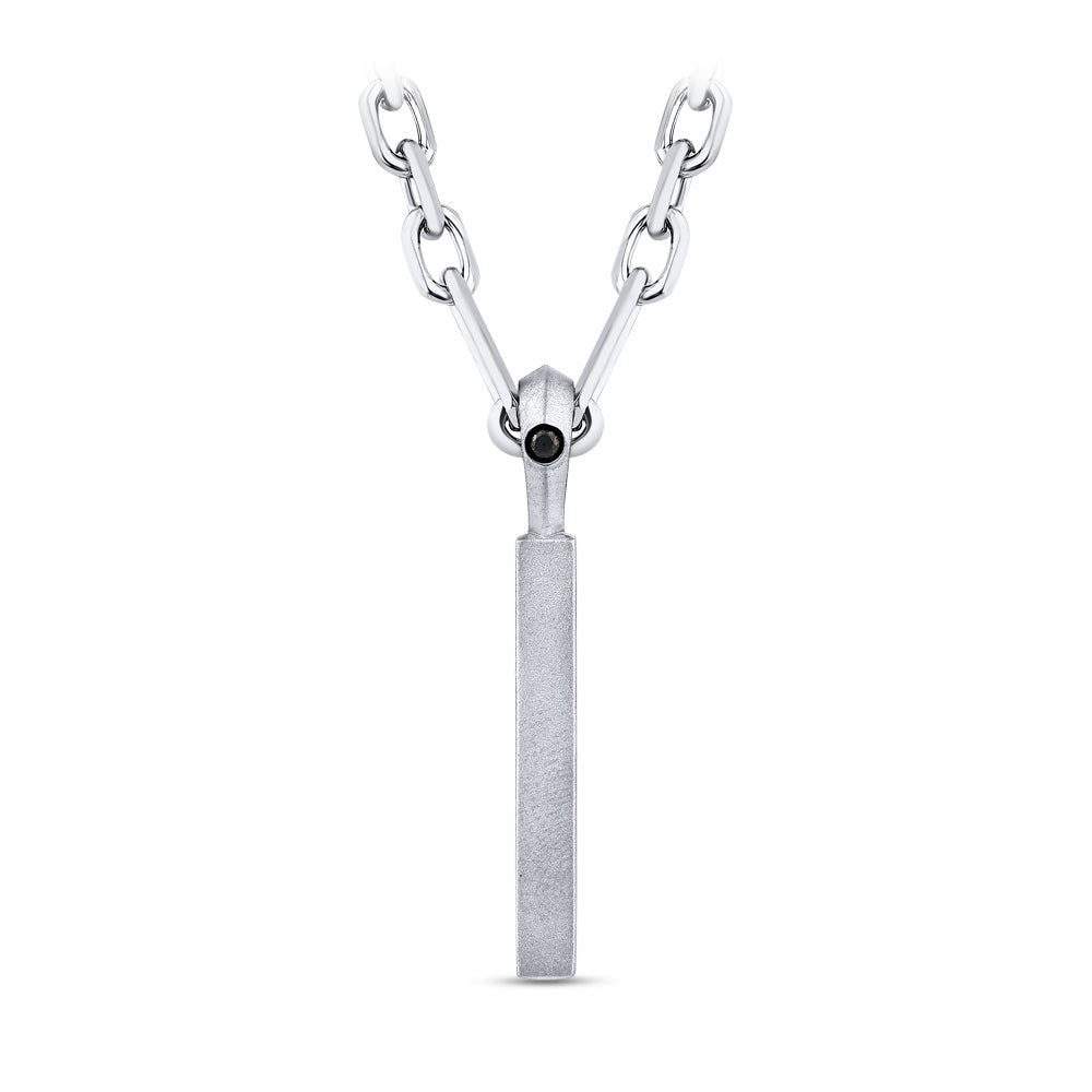 Men Silver Diamond Necklace