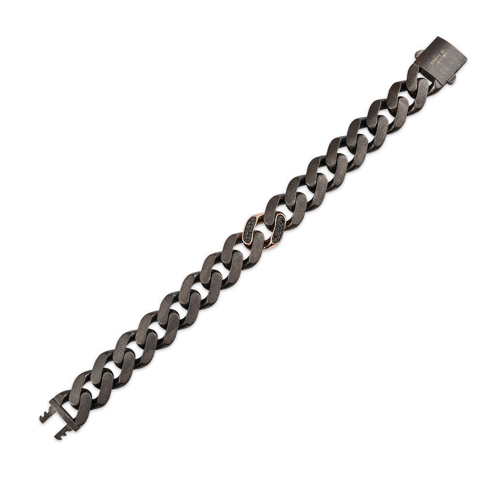 Men Silver Diamond Bracelet