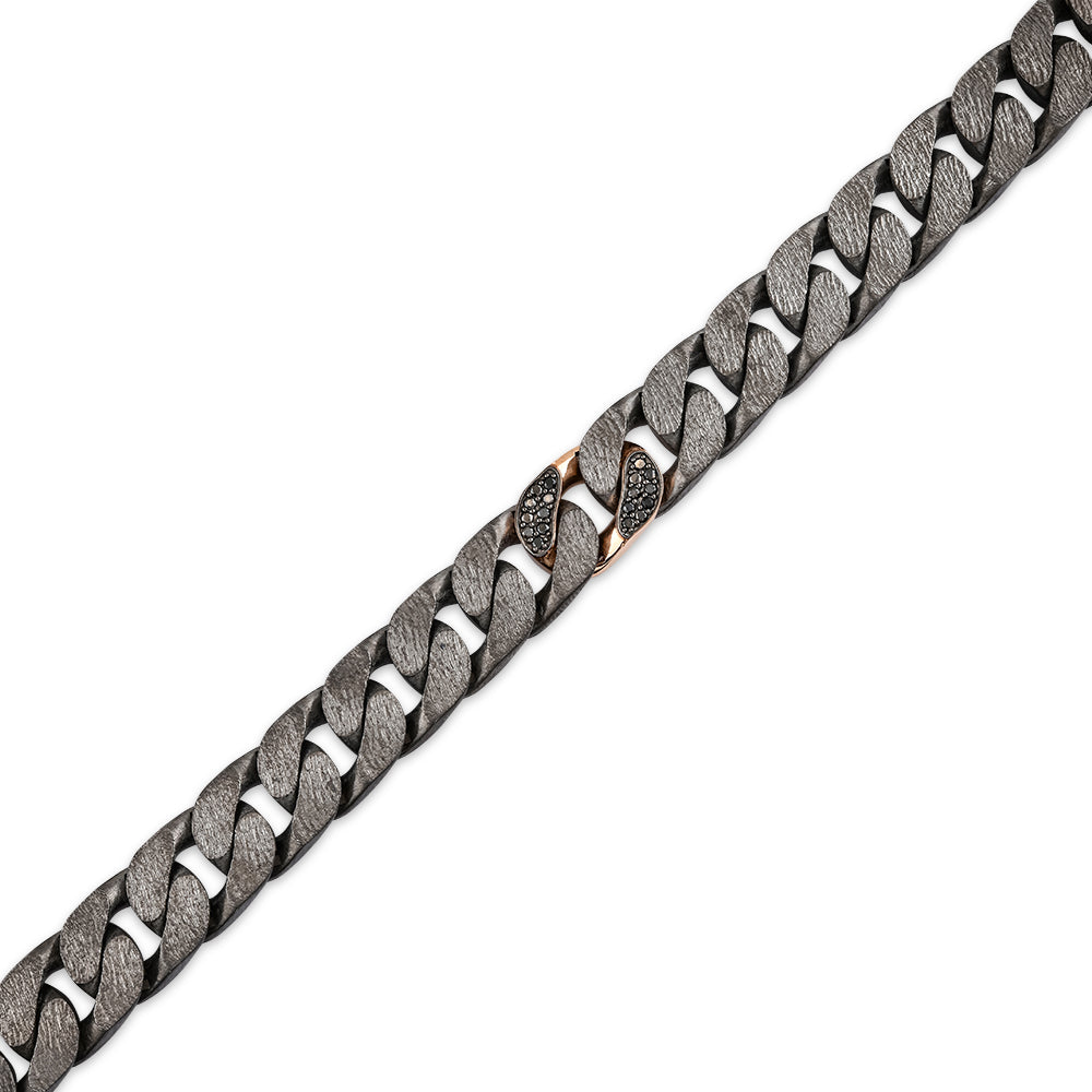 Men Silver Diamond Bracelet