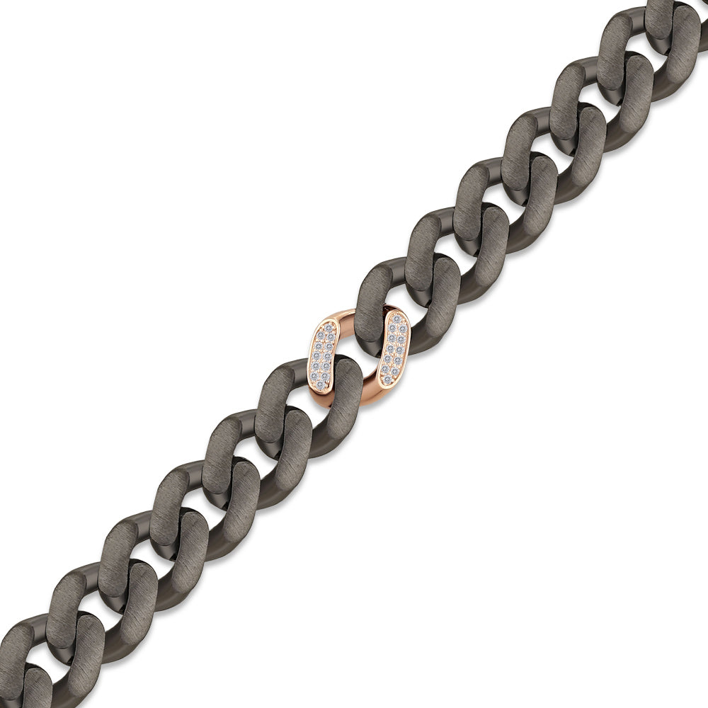 Men Silver Diamond Bracelet