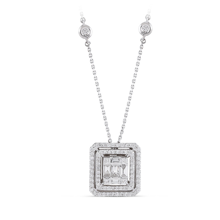 Baguette Diamond Necklace