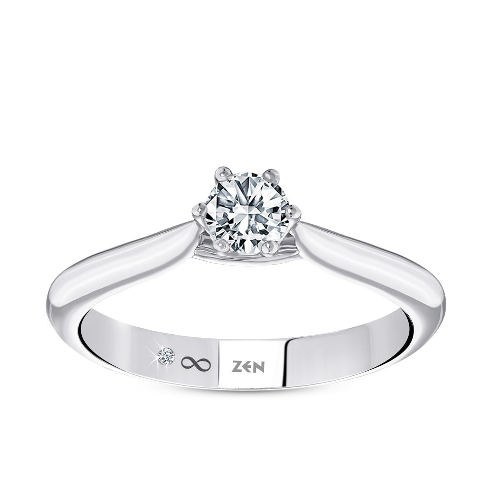 Solitaire Diamond Engagement Ring
