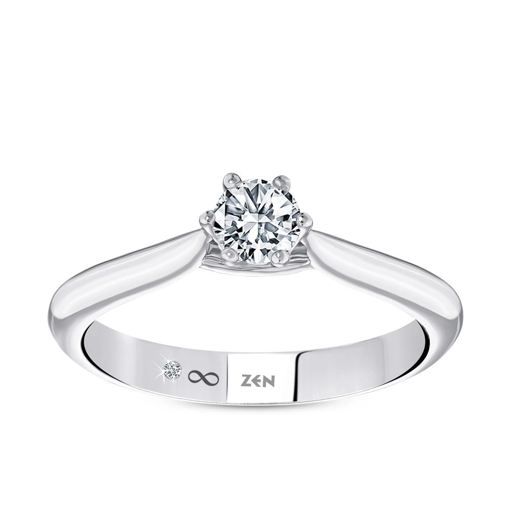 Solitaire Diamond Engagement Ring