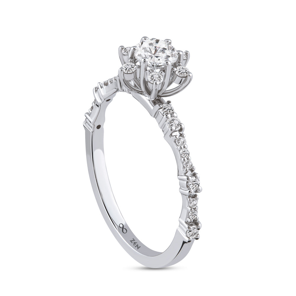 Modern Diamond Engagement Ring