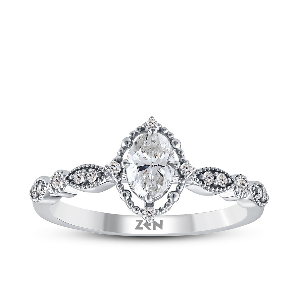 Modern Diamond Engagement Ring
