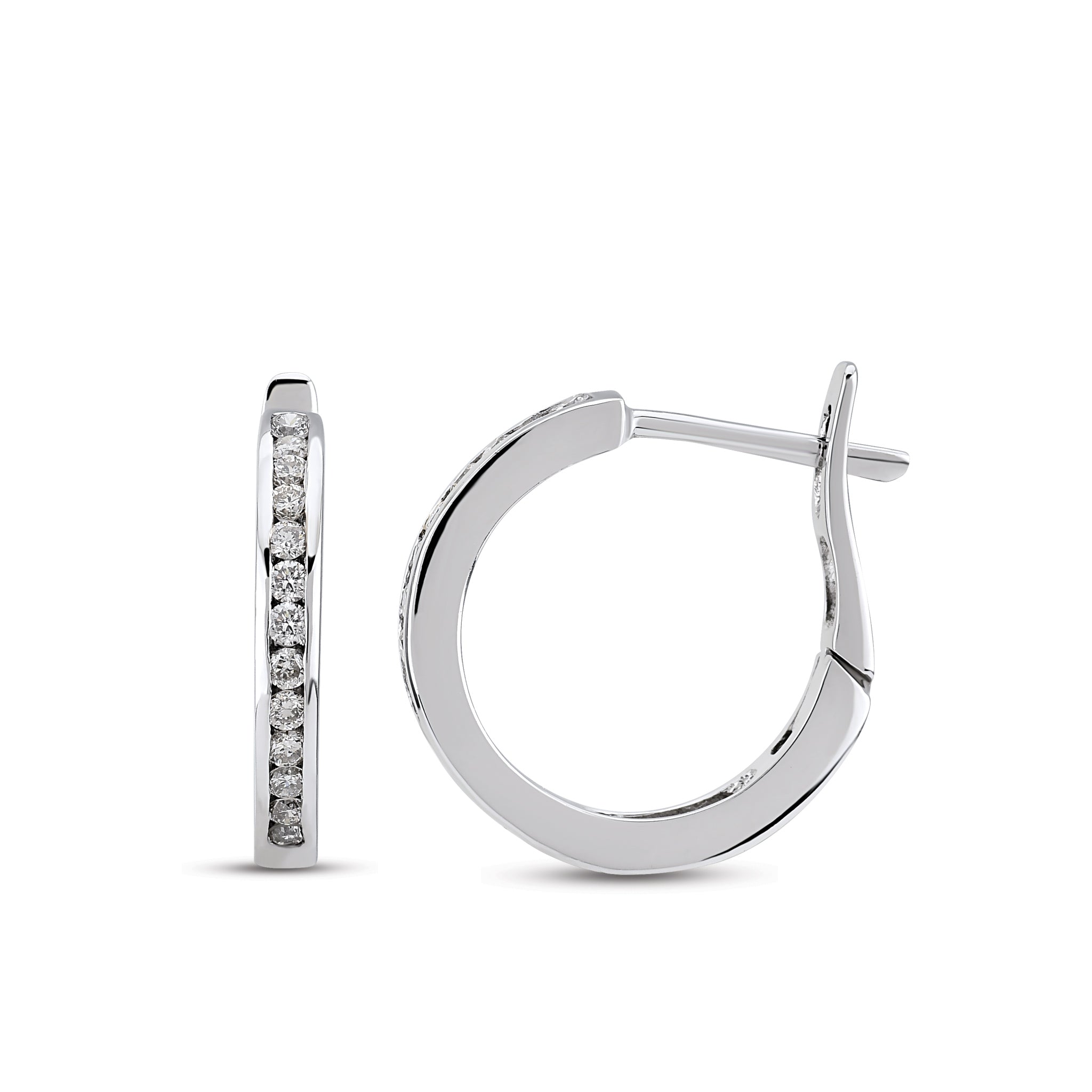 Hoop Diamond Earrings