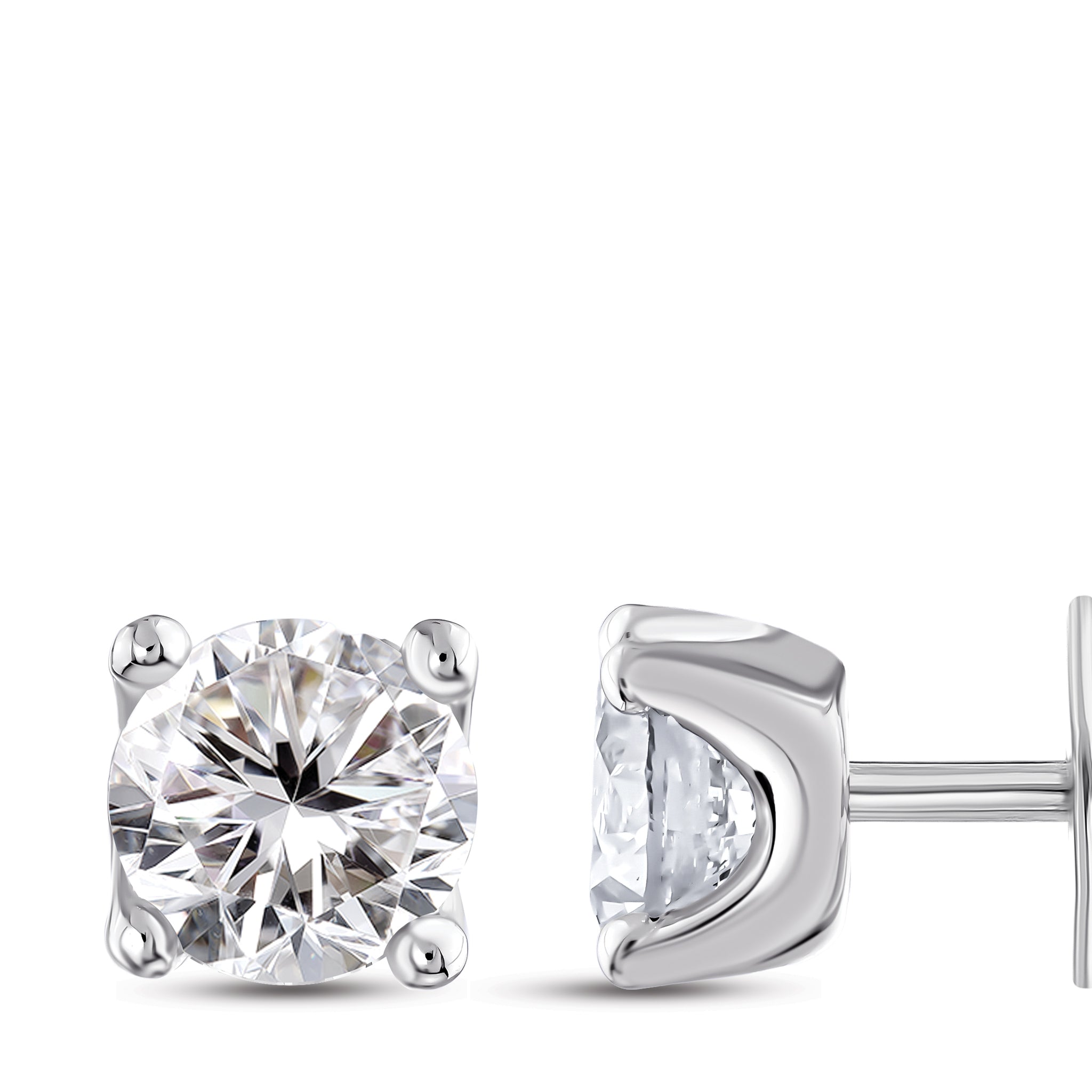 Diamond Solitaire Stud Earrings