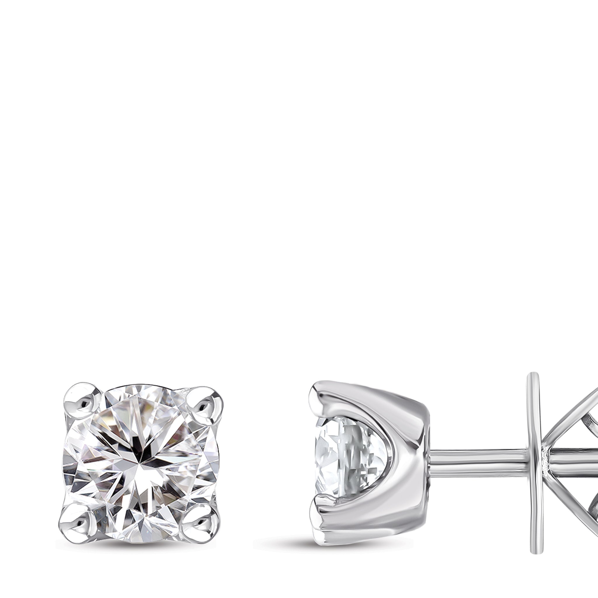 Solitaire Diamond Engagement Earrings