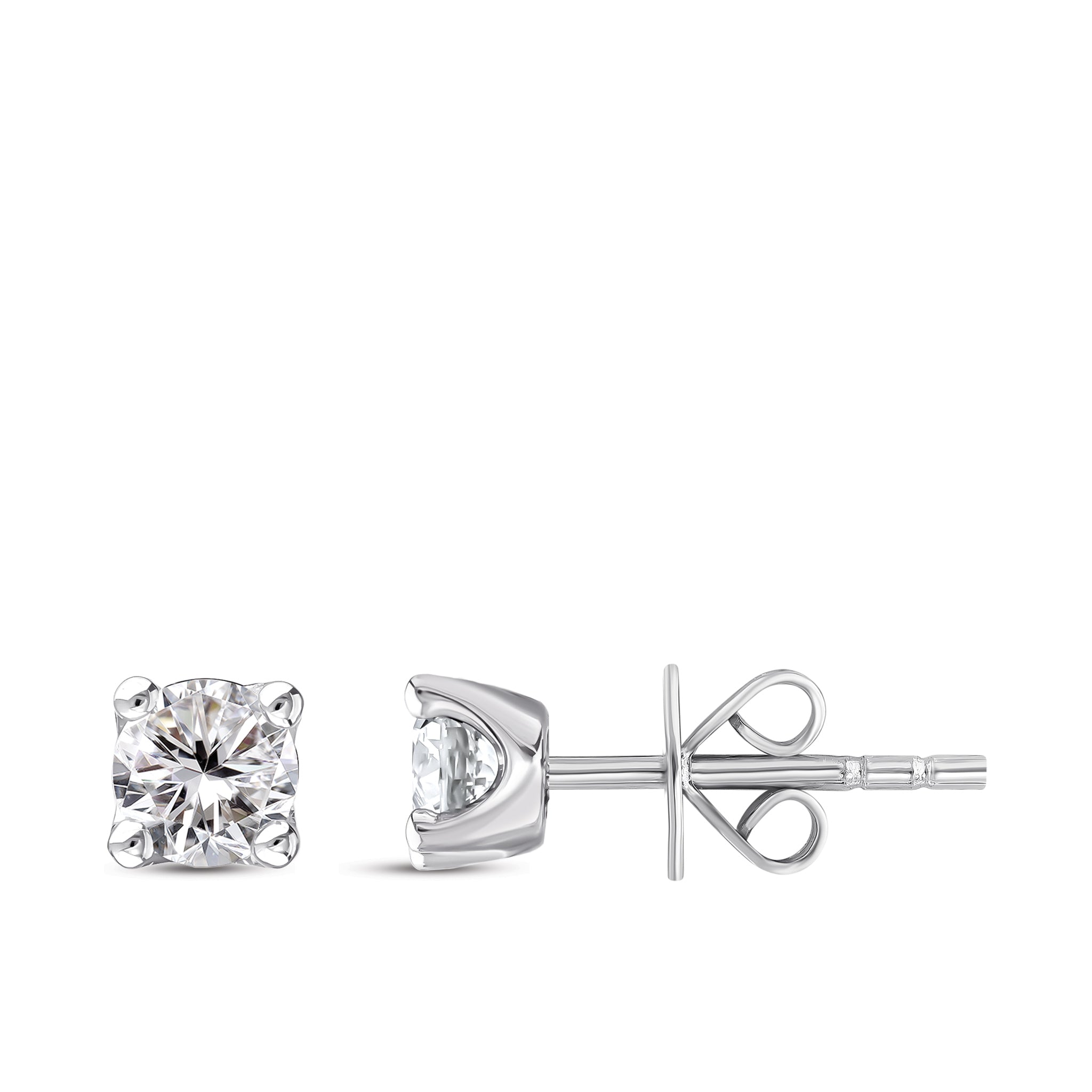 Solitaire Diamond Engagement Earrings