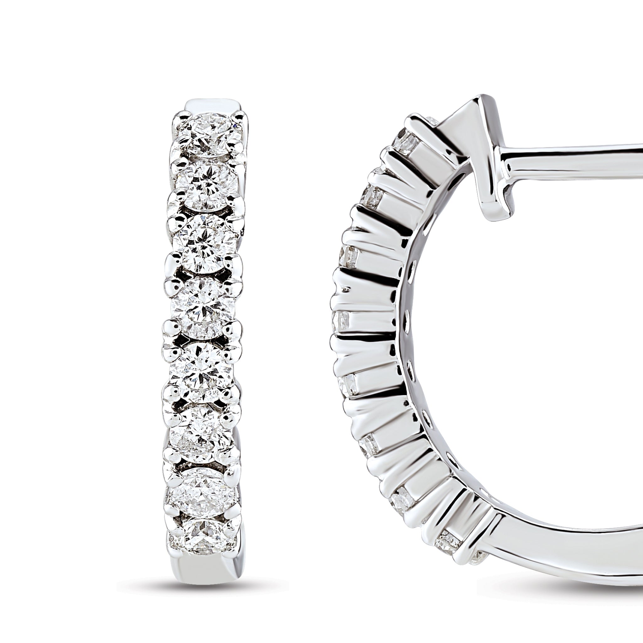 Hoop Diamond Earrings