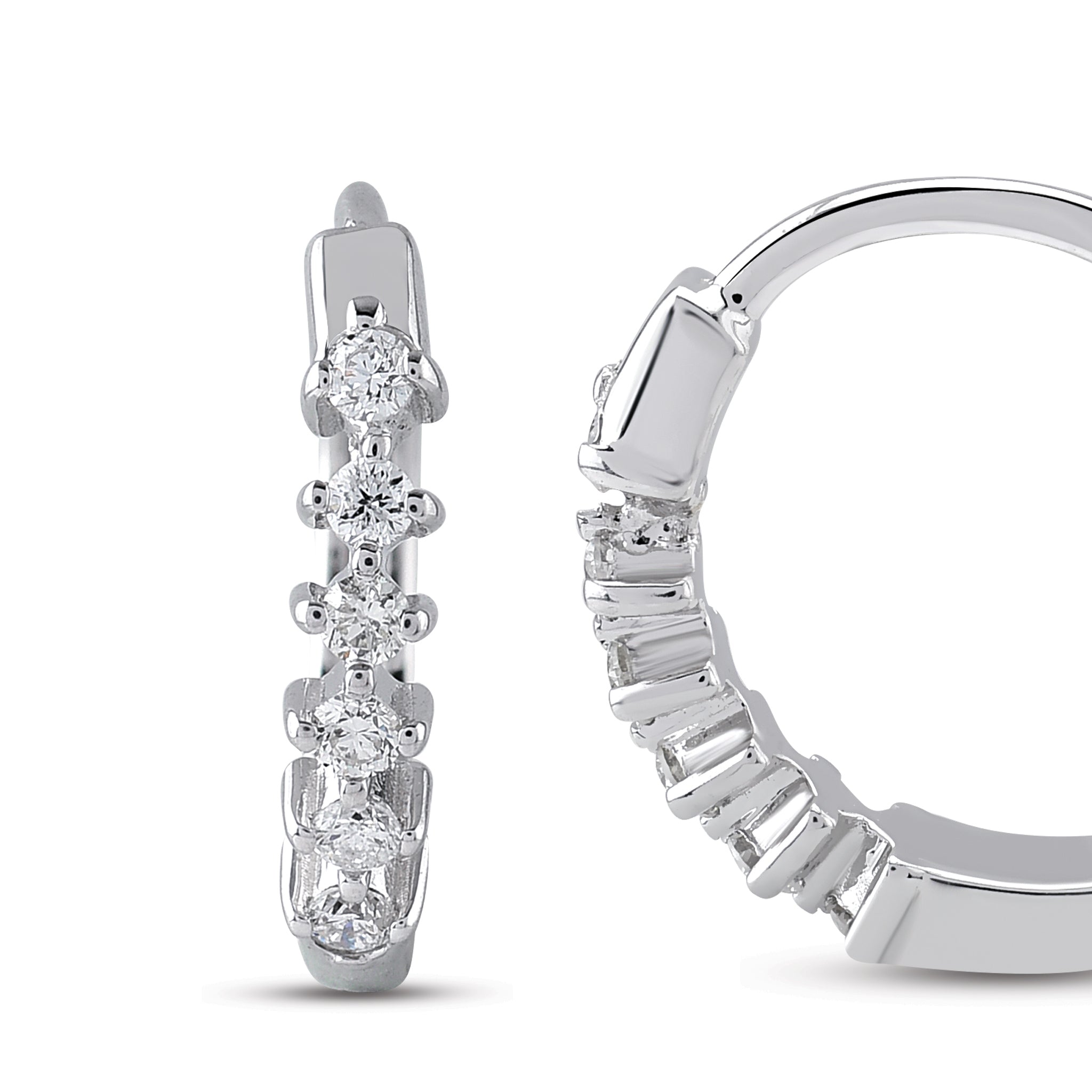 Hoop Diamond Earrings