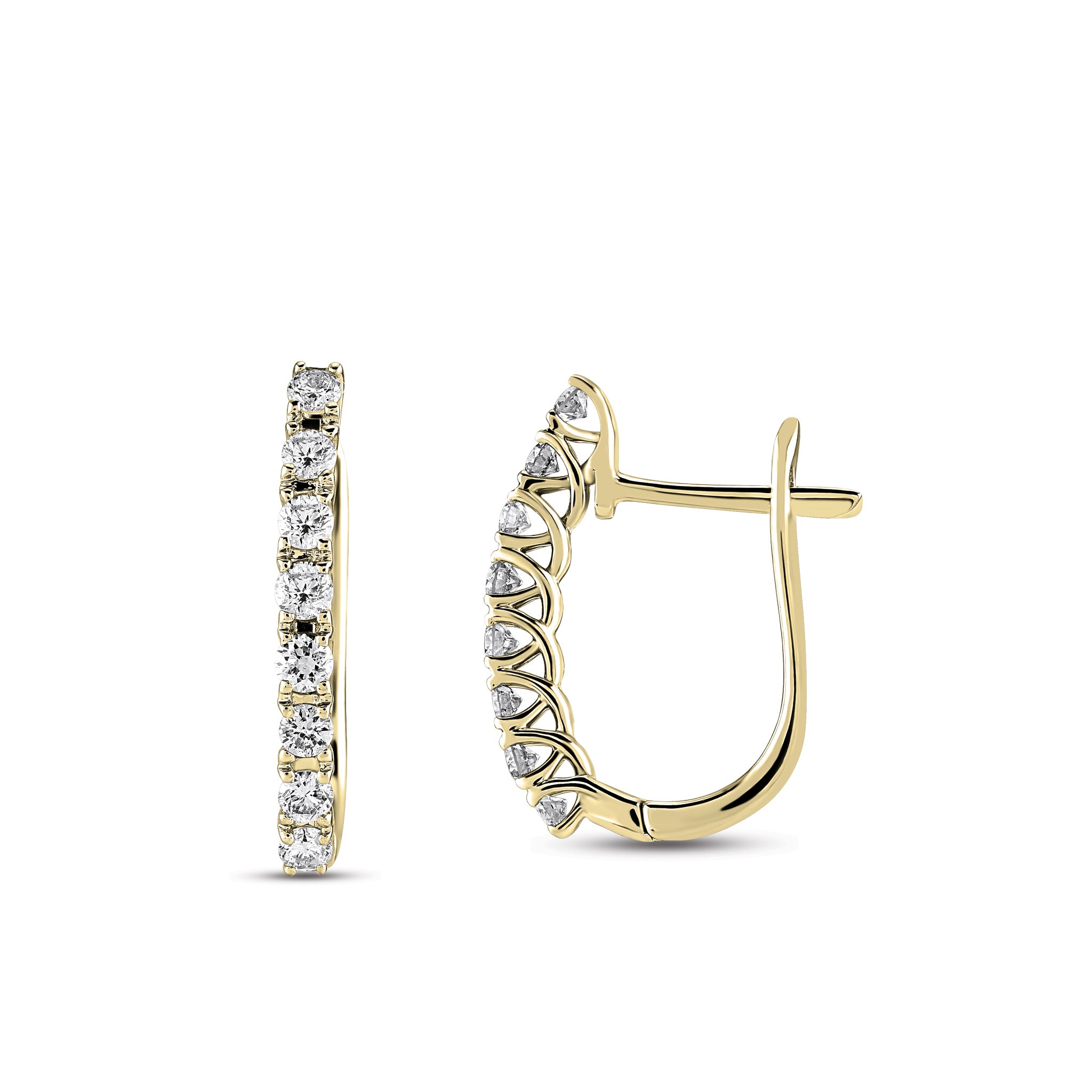 Hoop Diamond Earrings