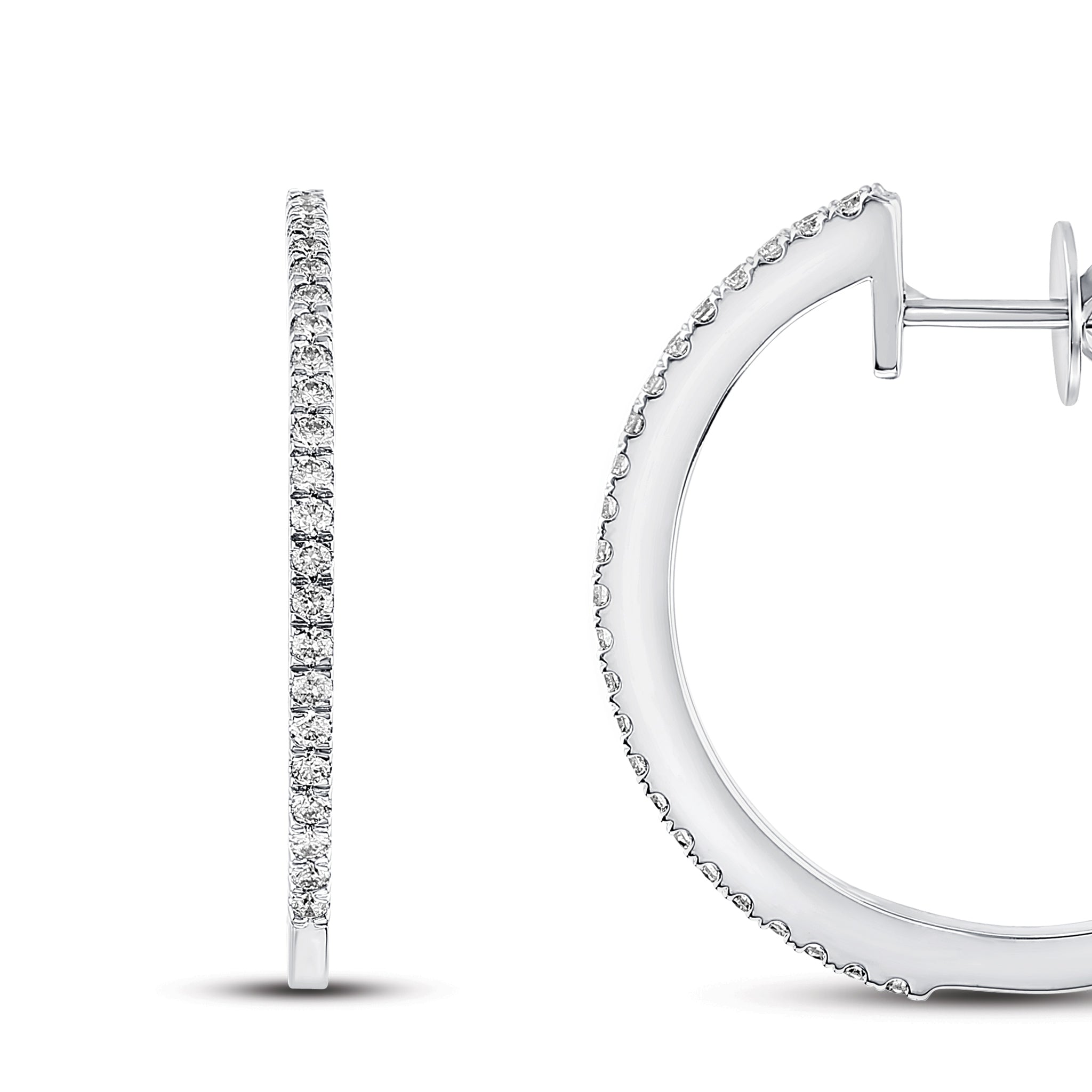 Hoop Diamond Earrings