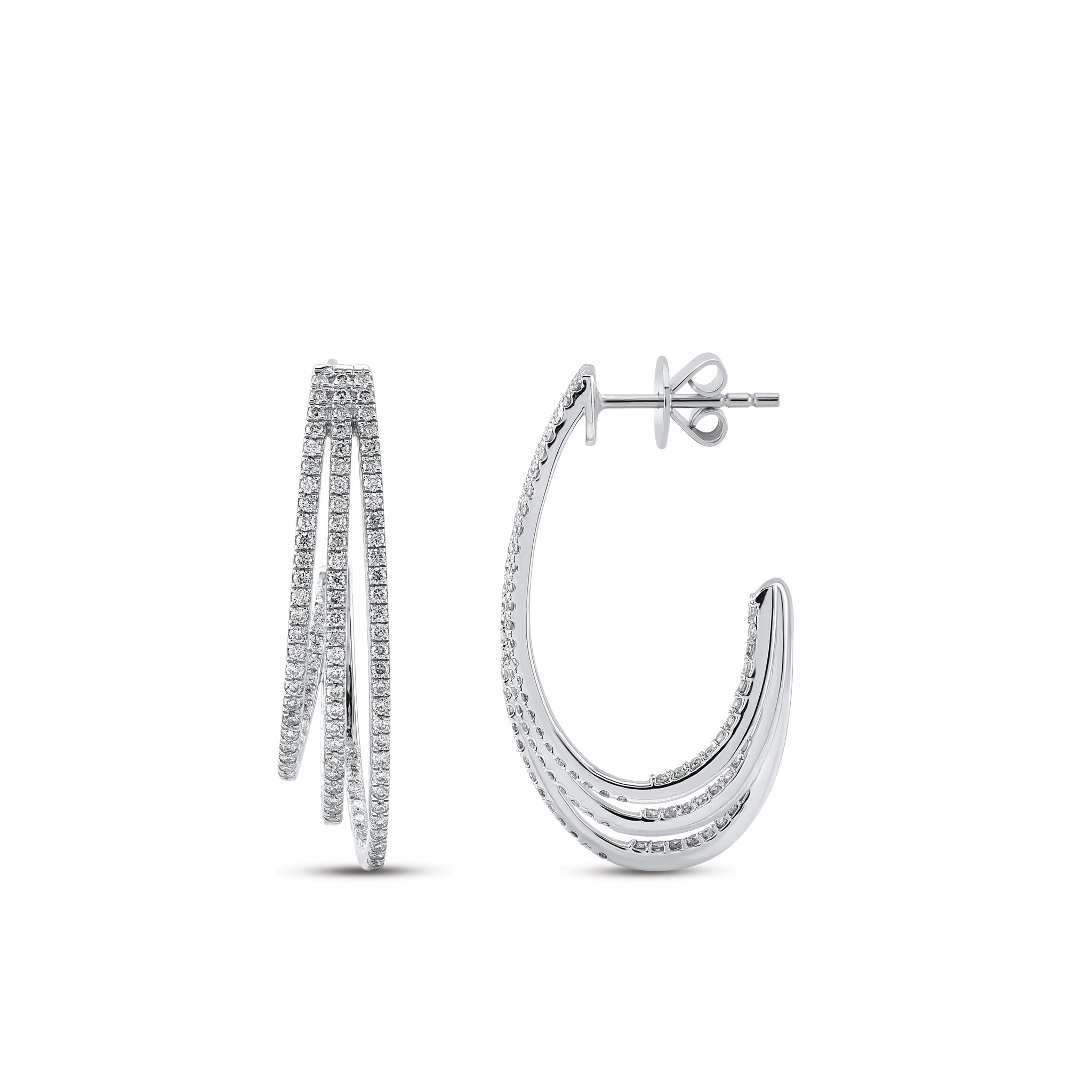 Hoop Diamond Earrings