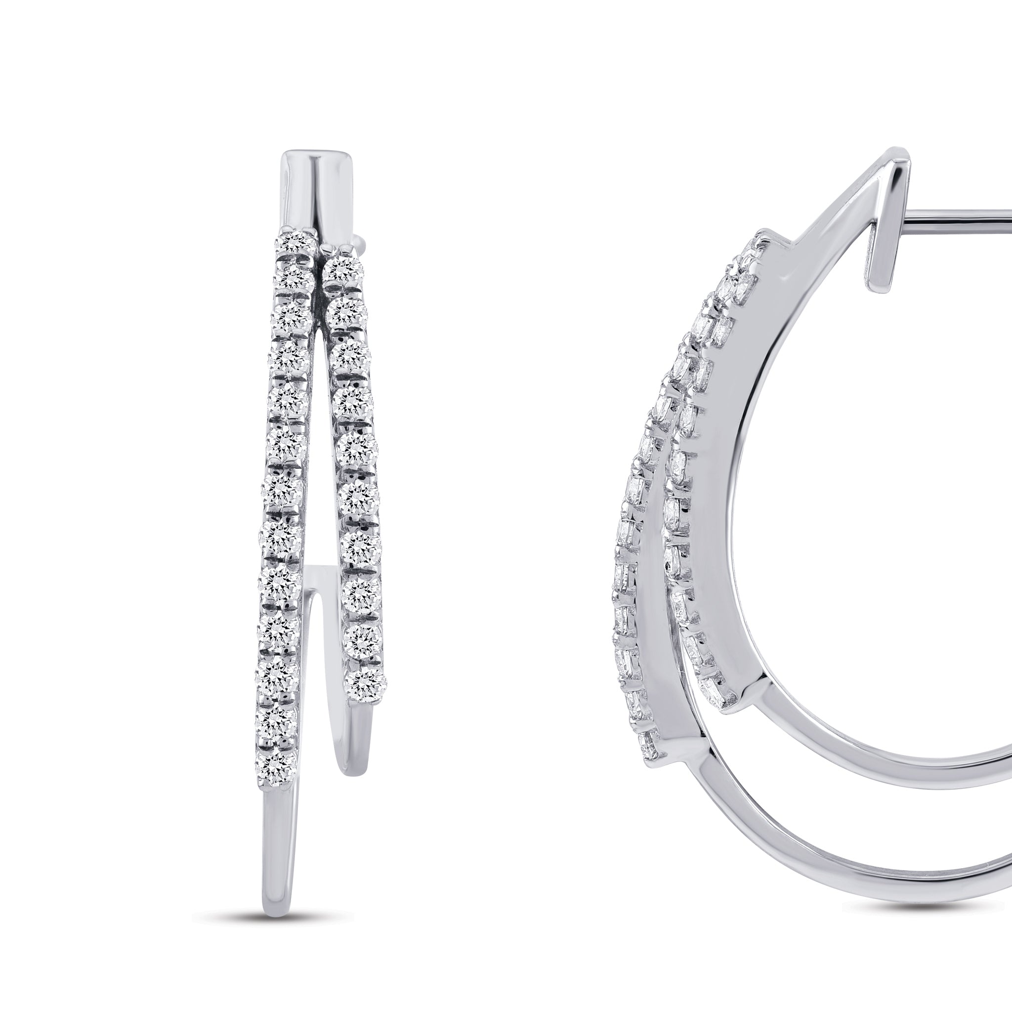 Hoop Diamond Earrings