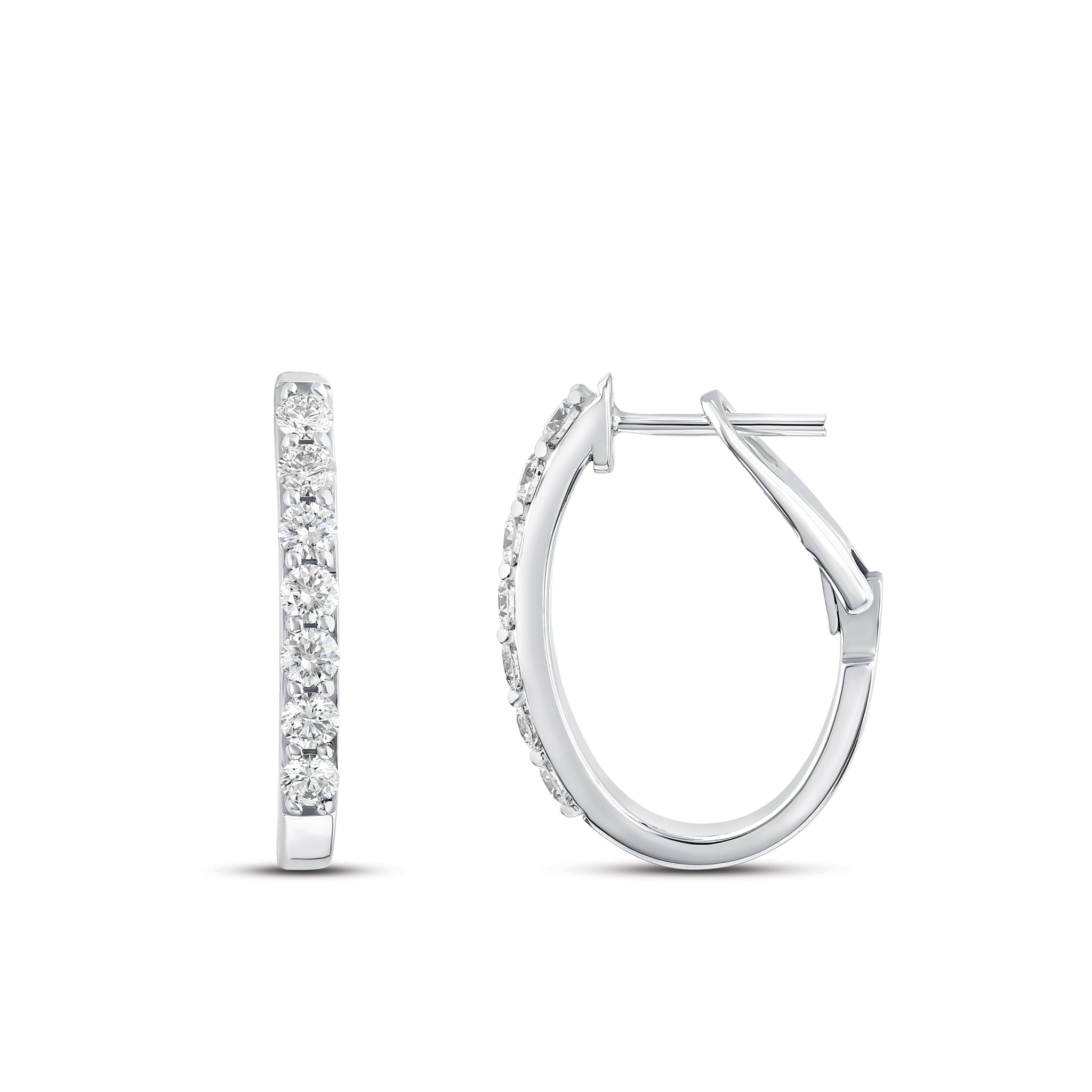 Hoop Diamond Earrings
