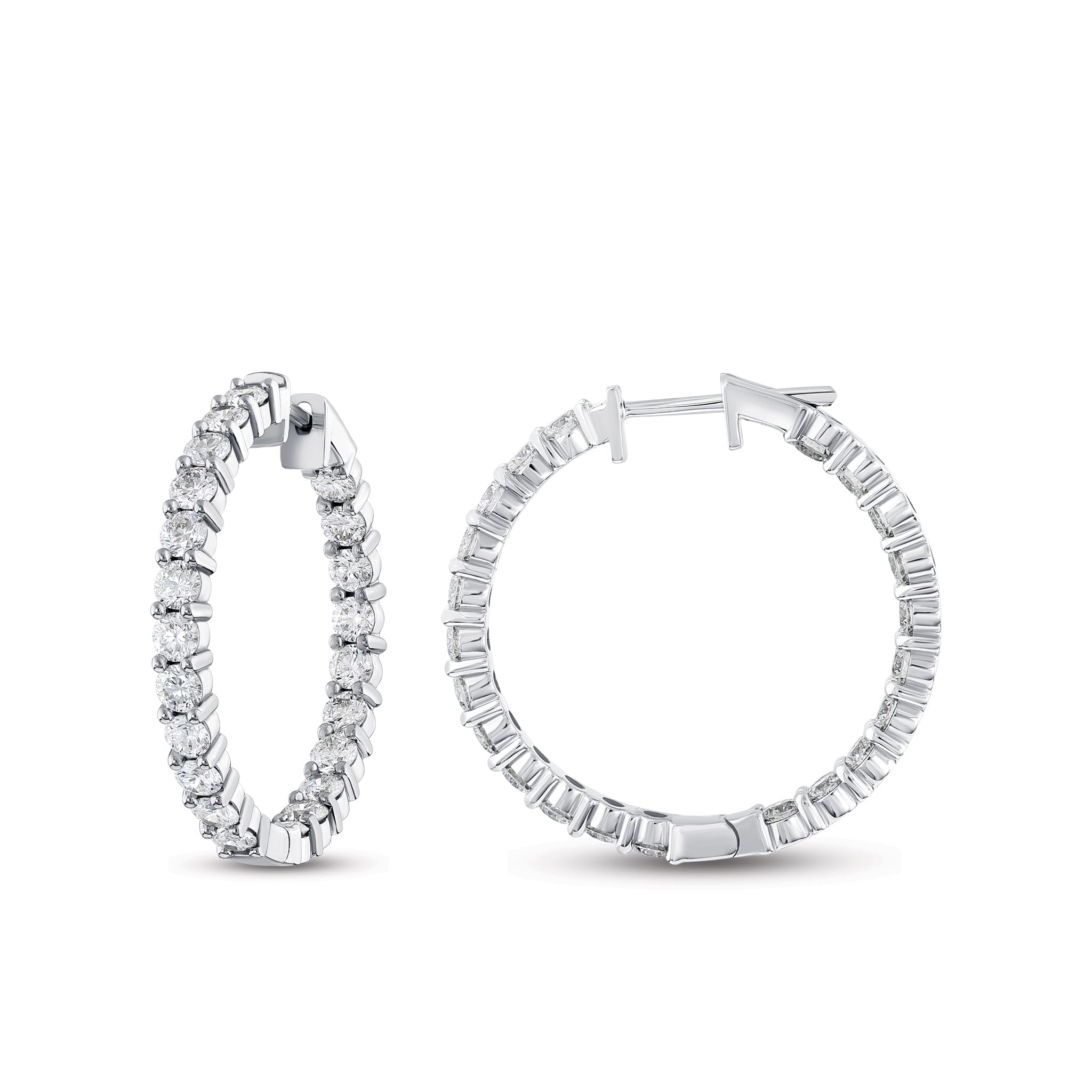 Hoop Diamond Earrings