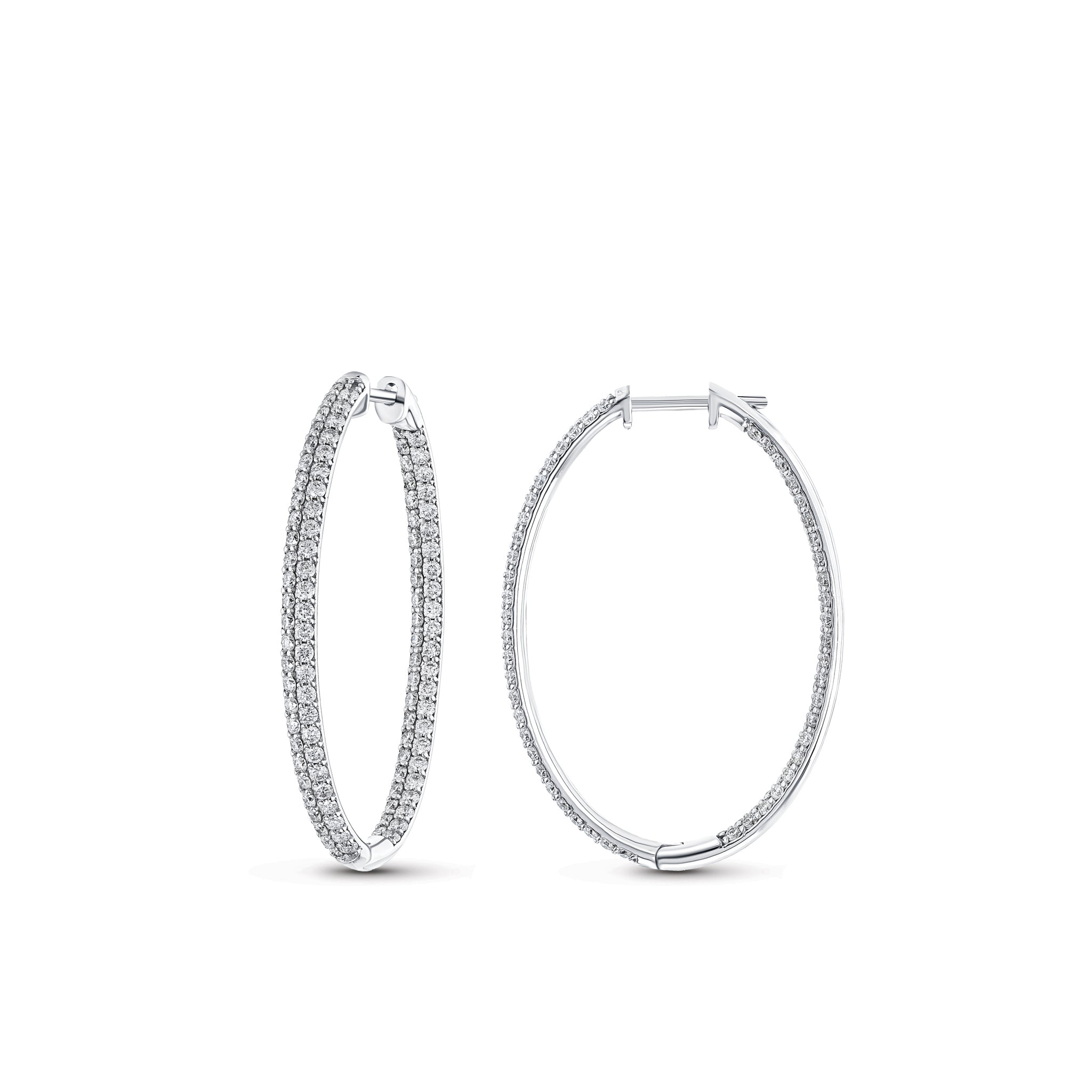 Hoop Diamond Earrings