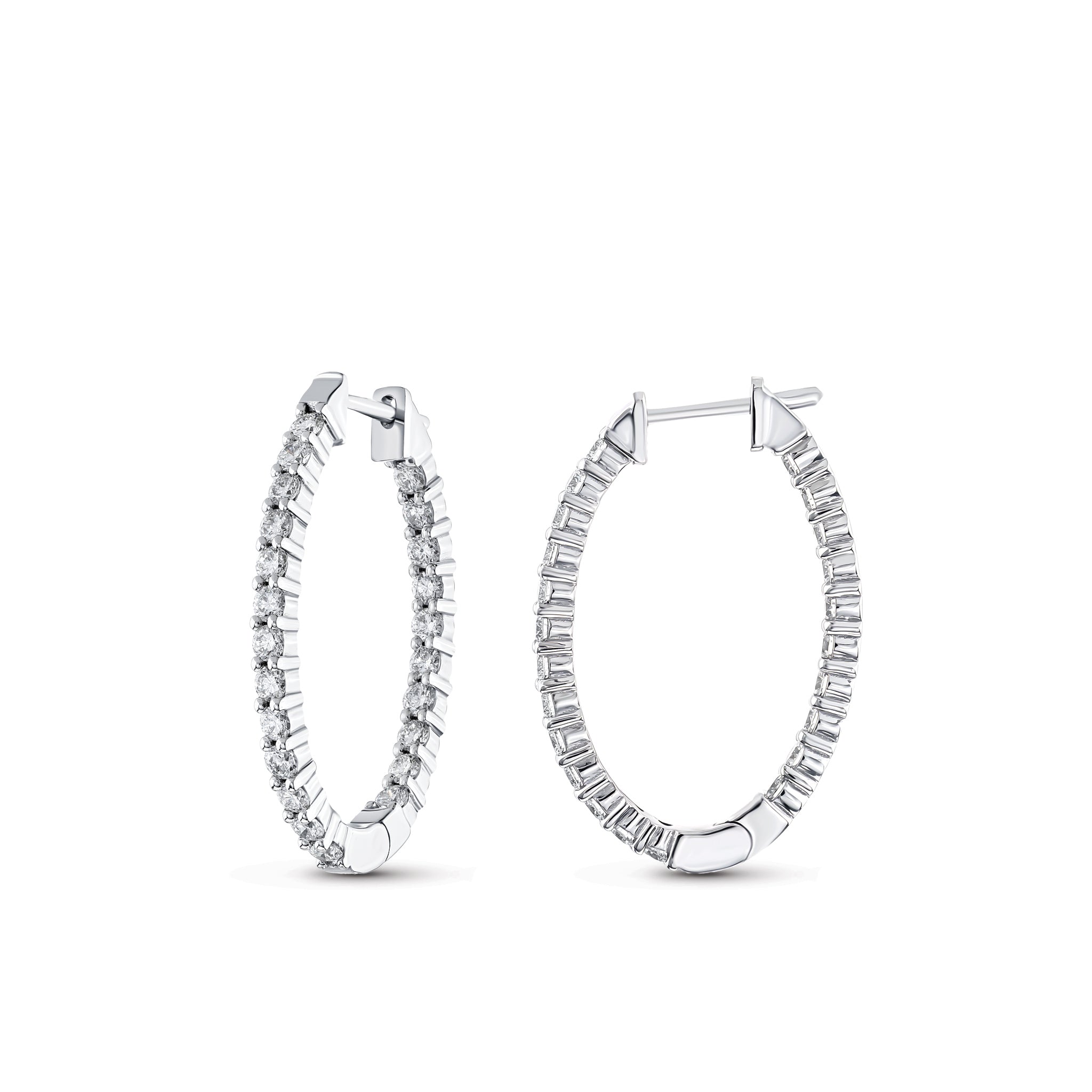 Hoop Diamond Earrings