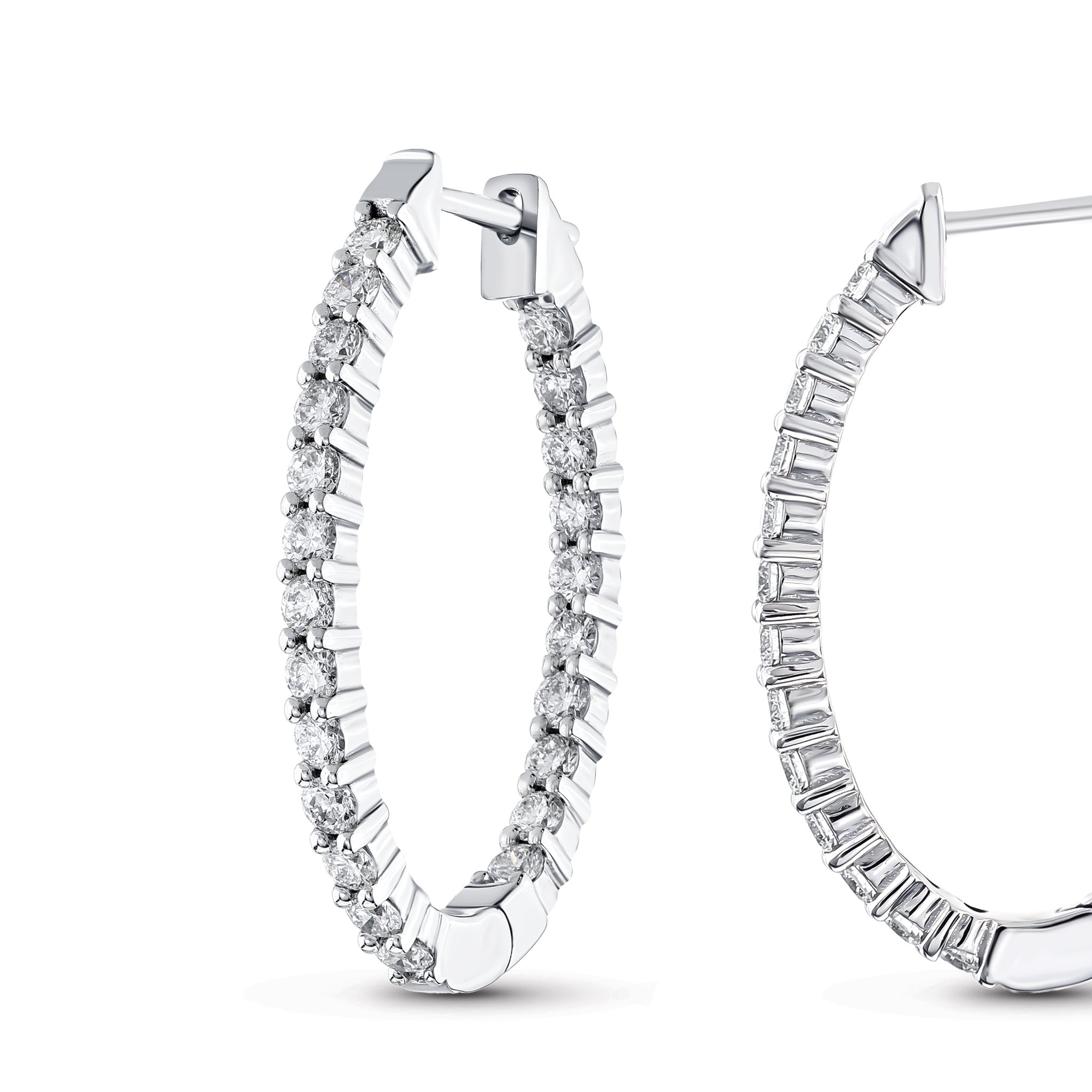 Hoop Diamond Earrings