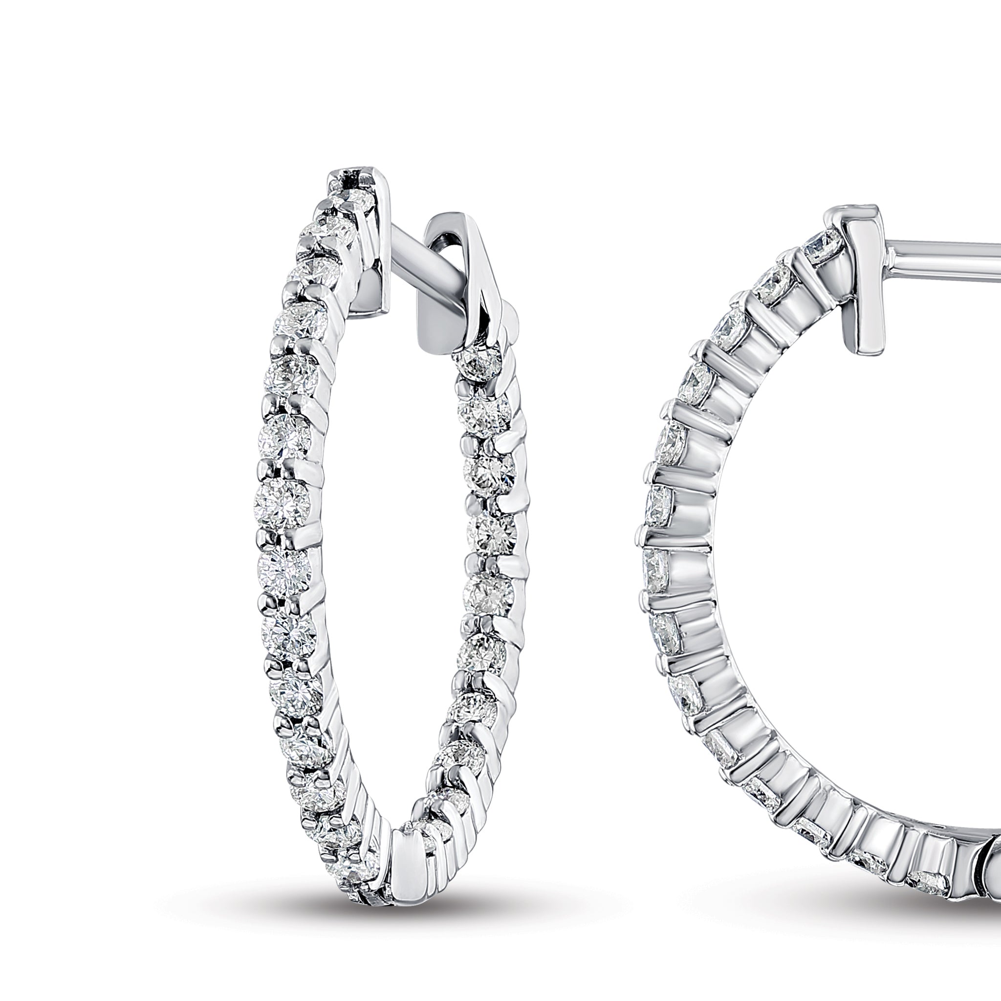 Hoop Diamond Earrings