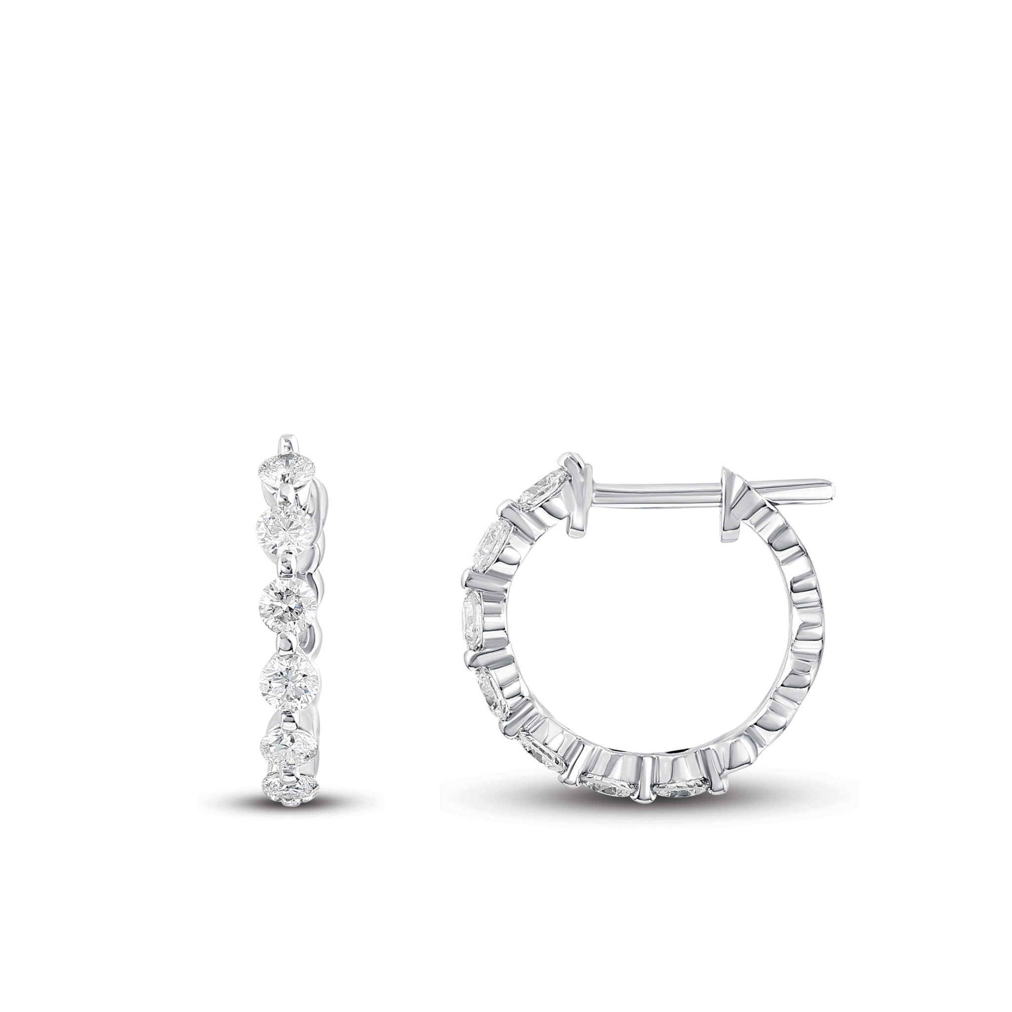 Hoop Diamond Earrings