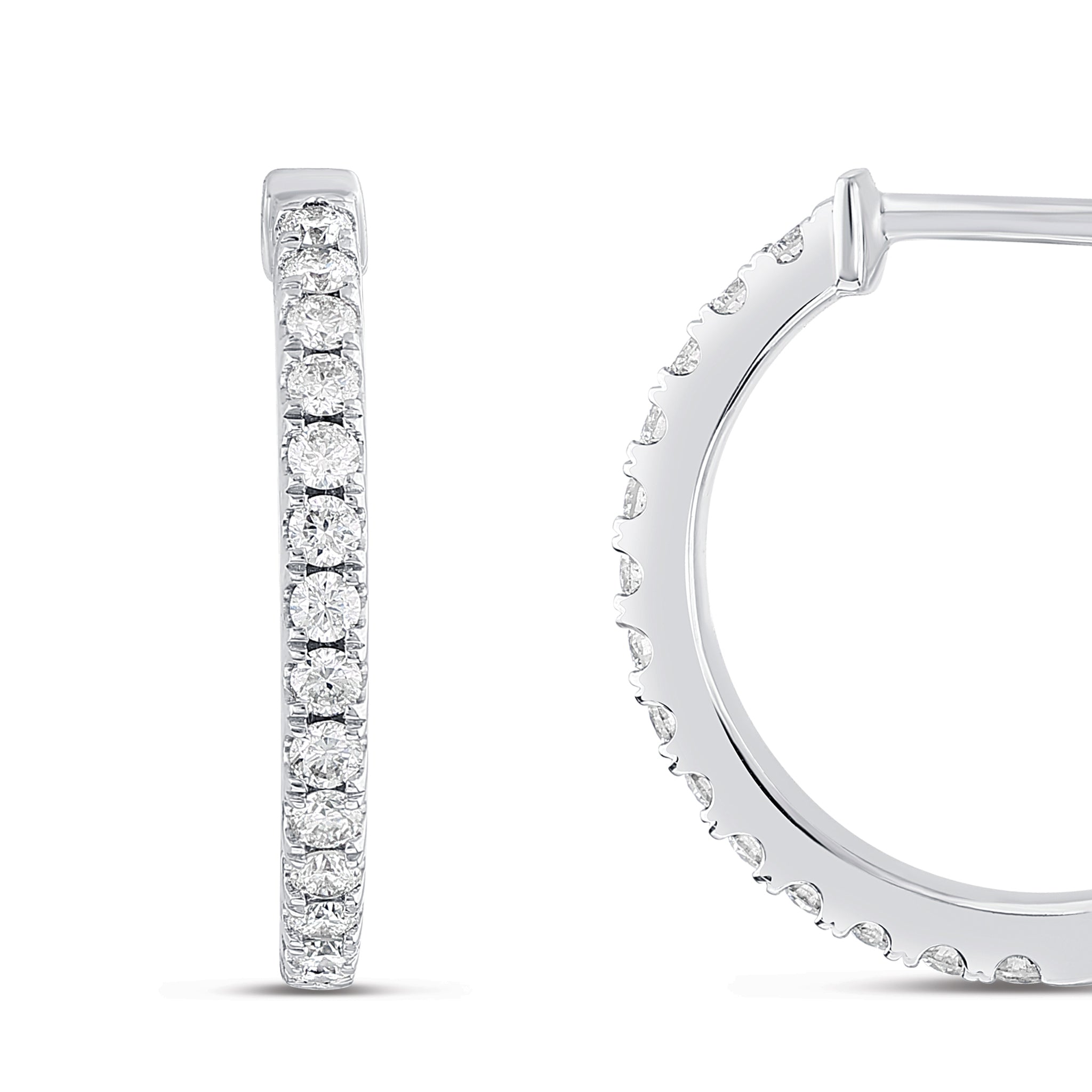 Hoop Diamond Earrings