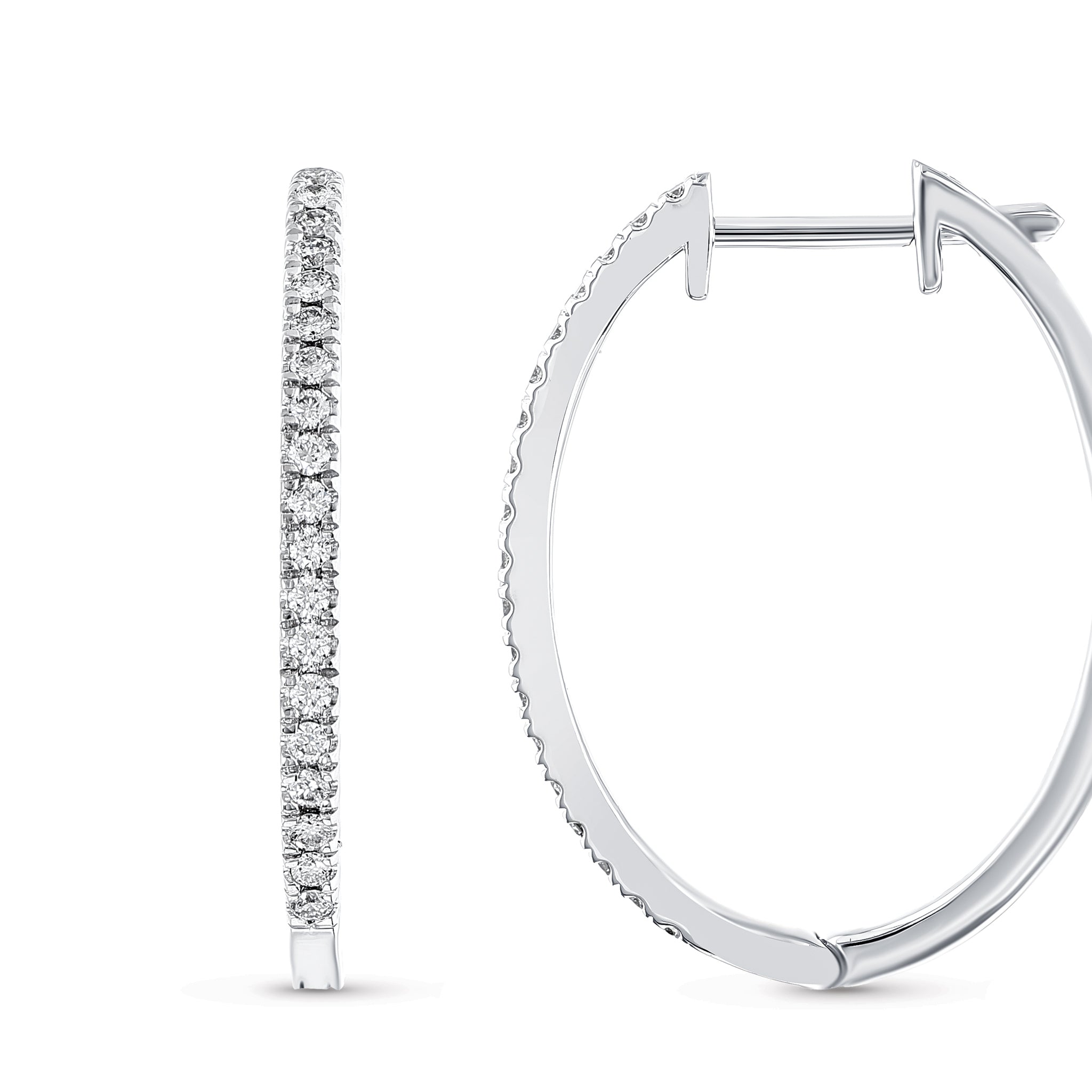 Hoop Diamond Earrings