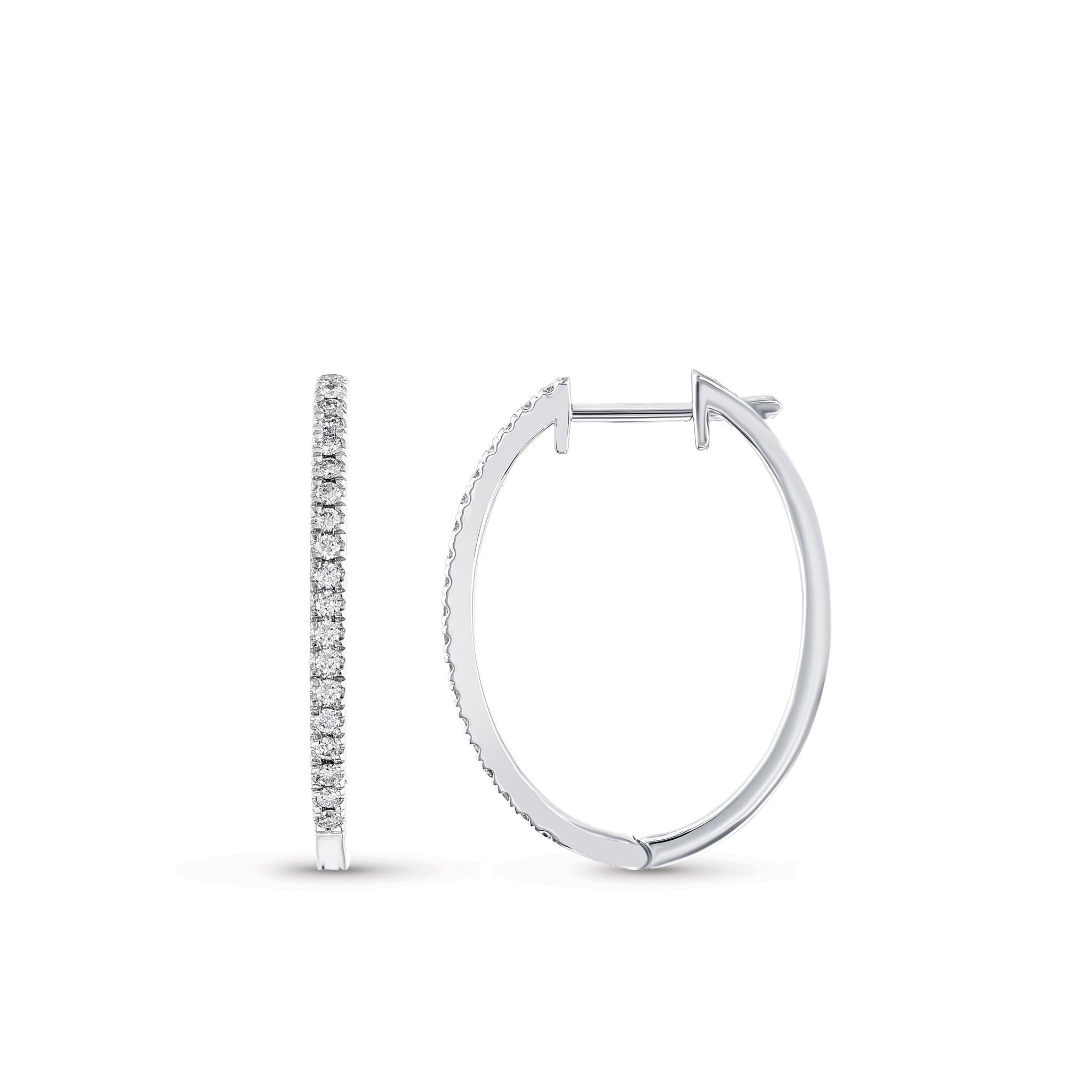 Hoop Diamond Earrings