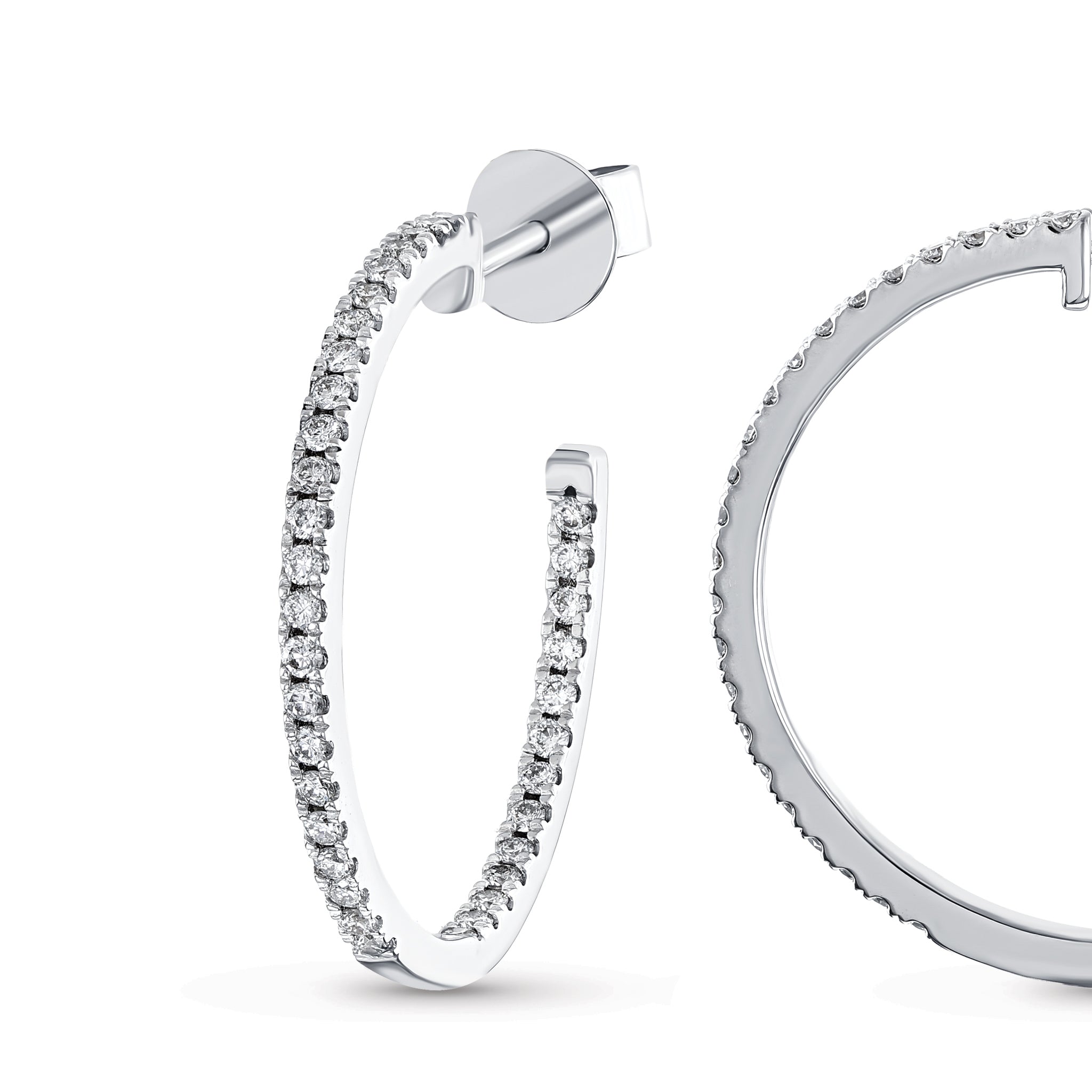 Hoop Diamond Earrings